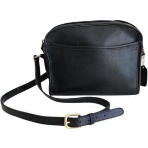 Vintage Coach Metropolis zip crossbody Shoulder Bag | Black Leather 9087